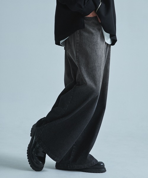 「SOCCE」 デニムパンツ L ブラック メンズ_画像3