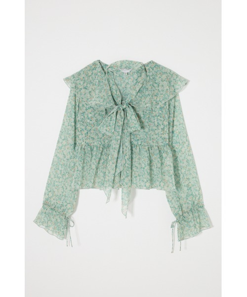 MOUSSY（マウジー） ブラウス シャツ 「26年SS新作」BOW TIE CHIFFON 