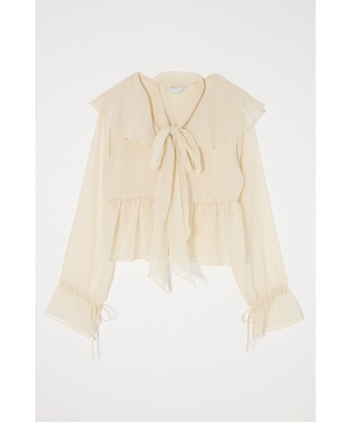 MOUSSY（マウジー） ブラウス シャツ 「26年SS新作」BOW TIE CHIFFON