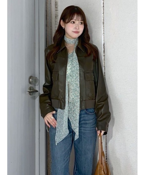 MOUSSY（マウジー） ブラウス シャツ 「26年SS新作」BOW TIE CHIFFON