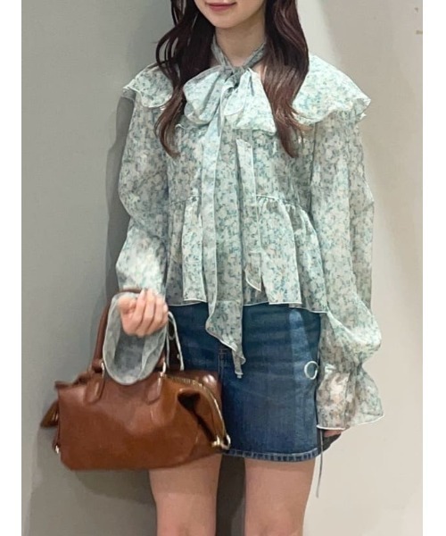 BOW TIE CHIFFON ブラウス MOUSSY | BOW TIE CHIFFON ブラウス (シャツ・ブラウス ) |SHEL'TTER