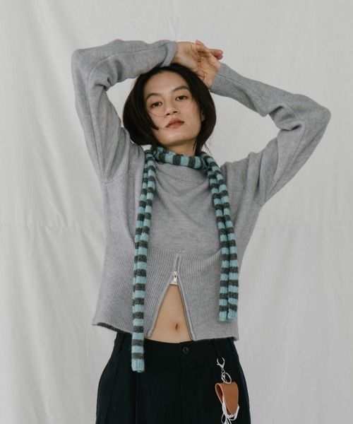 「duei」 長袖ニット FREE ブラウン レディース_画像8