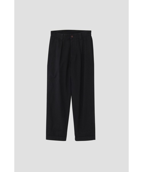「MHL.」 パンツ MEDIUM ブラック メンズの画像