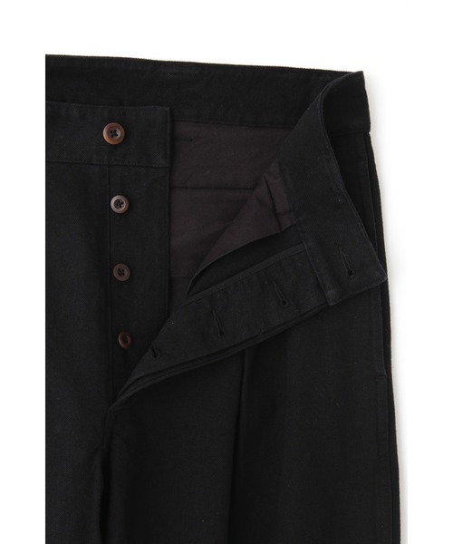「MHL.」 パンツ MEDIUM ブラック メンズの画像