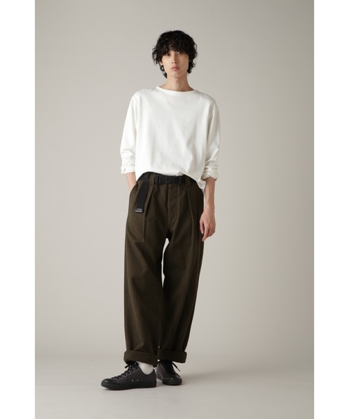 「MHL.」 パンツ MEDIUM ブラック メンズの画像