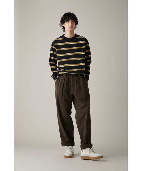 「MHL.」 パンツ MEDIUM ブラック メンズの画像