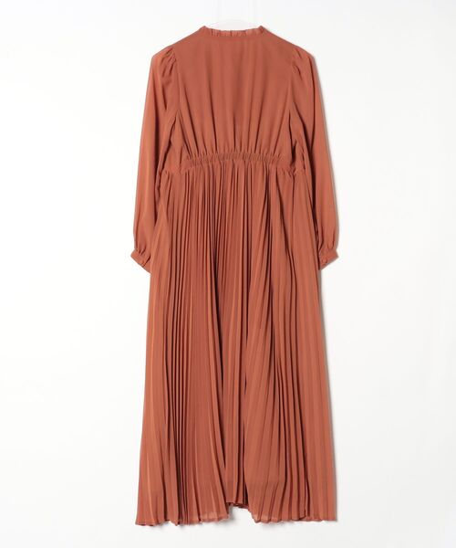 「CAROLINA GLASER」 長袖ワンピース ONE SIZE ブラウン レディース_画像2