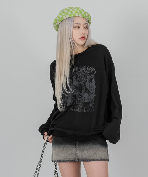 「FOLLOWIN」 長袖カットソー FREE ブラック レディース_画像3