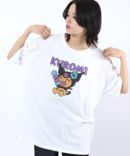 sanrio（サンリオ） tシャツ 半袖 日焼けキャラクター サガラ刺繍