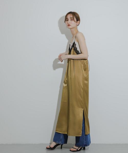 「SENSE OF PLACE by URBAN RESEARCH」 キャミソールワンピース ONE ベージュ レディース_画像6