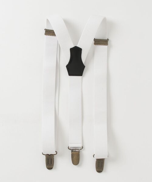「JOHN'S CLOSET」 サスペンダー FREE ホワイト メンズ_画像2
