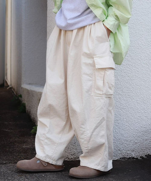 isness コーデュロイカーゴパンツ　イズネス CORDUROY TUCK TROUSERS | is-ness(イズネス) / パンツ コーデュロイ