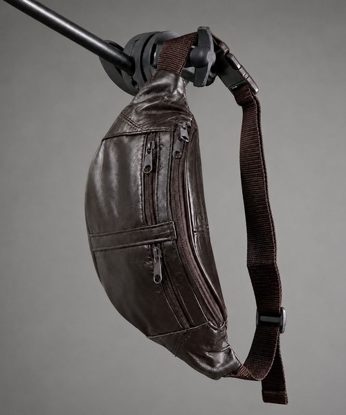CALIFORNIA OUTFITTERS ウエストポーチ 3C5 ラムレザー ダブル