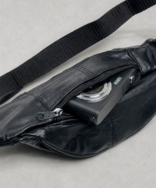 CALIFORNIA OUTFITTERS ウエストポーチ 3C5 ラムレザー ダブル
