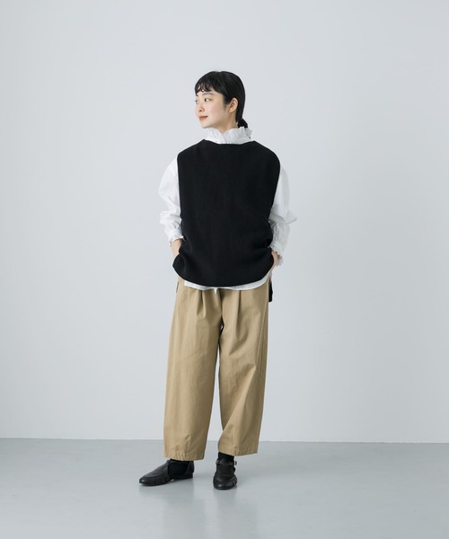 人気商品✨ かぐれ ウールワイドニットベスト ゆったり ブラック フリーサイズ かぐれ ニットベスト FREE ブラック レディース : ZOZOTOWN Yahoo!店