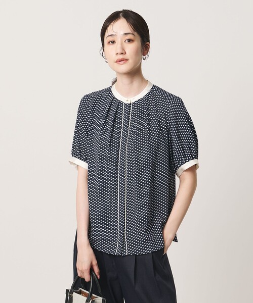 UNITED ARROWS バイカラーパイピング ショートスリーブ ブラウス UNITED ARROWS（ユナイテッドアローズ） ブラウス シャツ バイカラー
