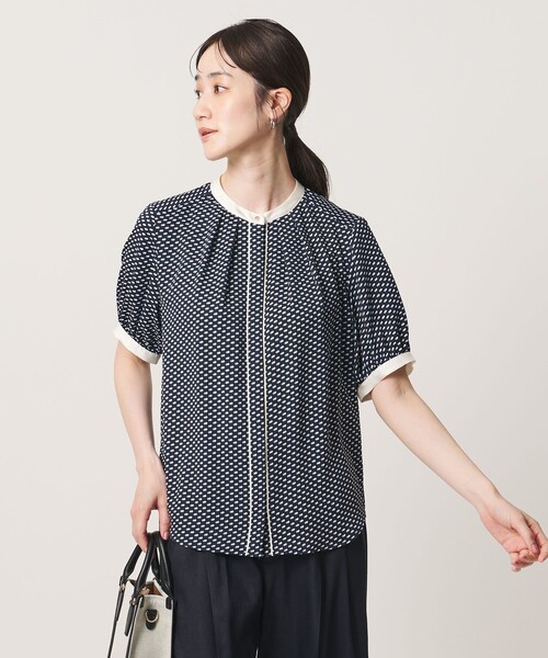 UNITED ARROWS バイカラーパイピング ショートスリーブ ブラウス UNITED ARROWS（ユナイテッドアローズ）の「バイカラーパイピング