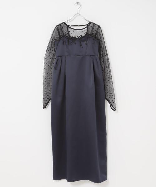 ドレス ANDRESD RIBBONS DRESS×SHEER TOPS : ZOZOTOWN Yahoo!店 - 通販