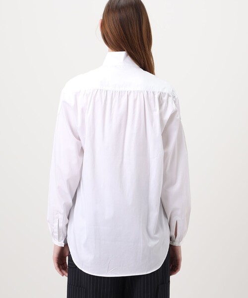 ブラウス シャツ BOURRIENNE POETESSE スタンドカラーシャツ レディースの画像