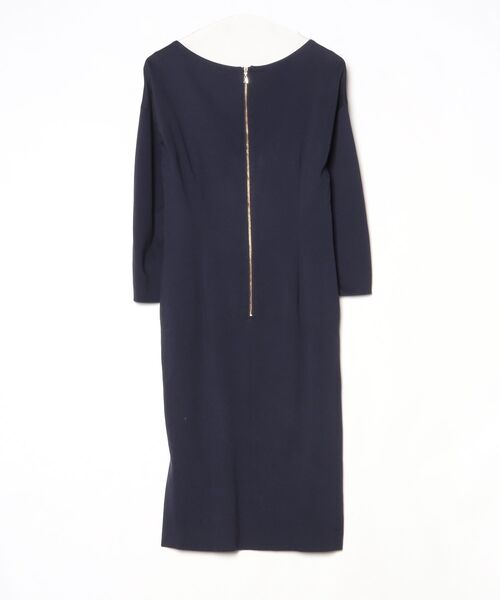 「FIGARO Paris」 7分袖ワンピース 36 ネイビー レディース_画像2