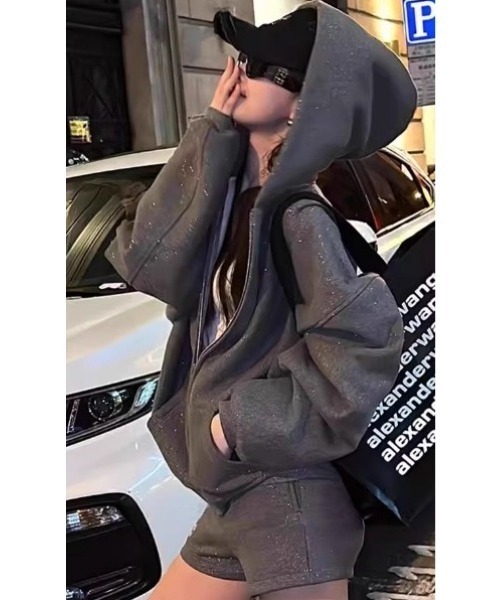 「.KOM」 セットアップ S グレー レディース_画像8