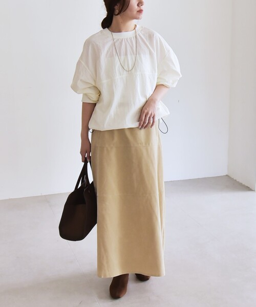 「quaranciel」 長袖カットソー ONE SIZE チャコールグレー レディース_画像3