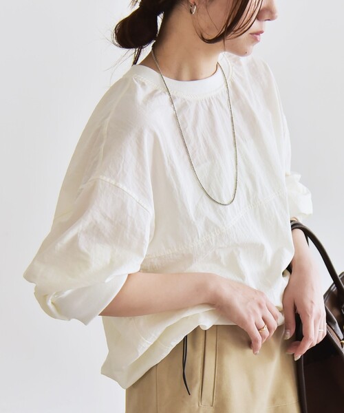 「quaranciel」 長袖カットソー ONE SIZE チャコールグレー レディース_画像6
