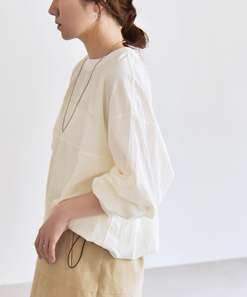 「quaranciel」 長袖カットソー ONE SIZE チャコールグレー レディース_画像7