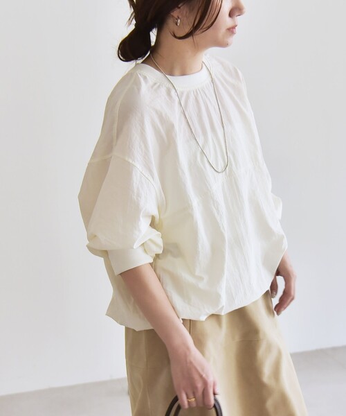 「quaranciel」 長袖カットソー ONE SIZE チャコールグレー レディース_画像9