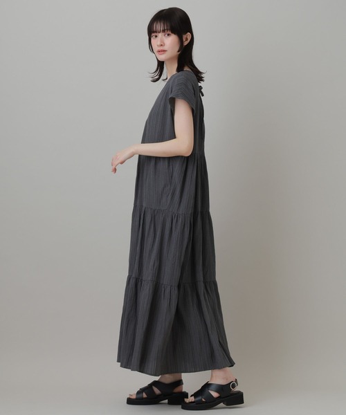 LAKOLE（ラコレ） ワンピース 楊柳ティアードフレンチスリーブ