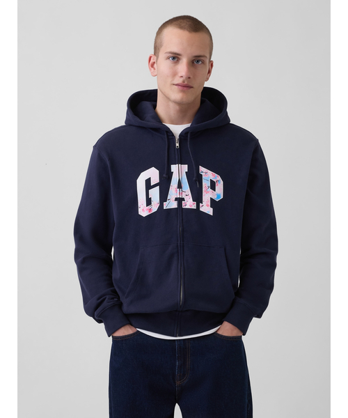 GAP（ギャップ） ジップアップパーカー M ネイビー メンズ : ZOZOTOWN