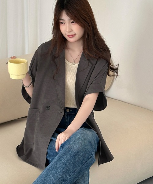 「DAY CLOSET」 テーラードジャケット M ベージュ レディース_画像6