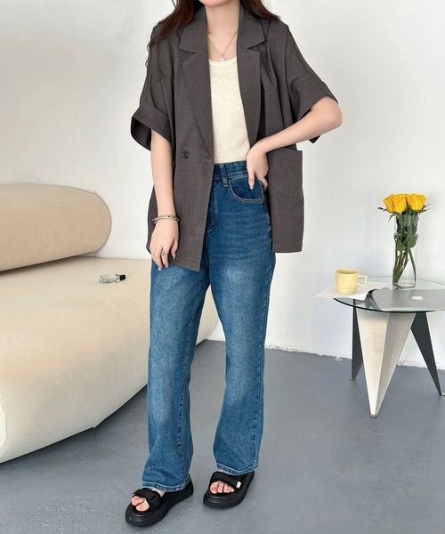 「DAY CLOSET」 テーラードジャケット M ベージュ レディース_画像7