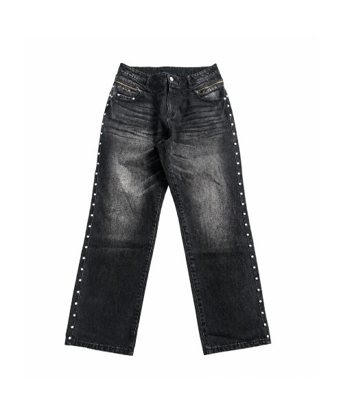 AFB（エーエフビー） ジーンズ STUDDED BACK ZIP JEANS メンズ