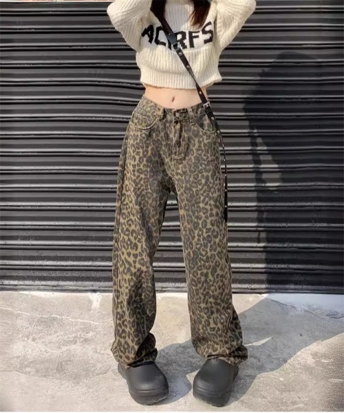 「おしゃれスタ」 デニムパンツ X-LARGE ブラウン レディース_画像4