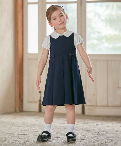 「ANY」 「KIDS」サロペットスカート 130 ネイビー キッズ_画像3