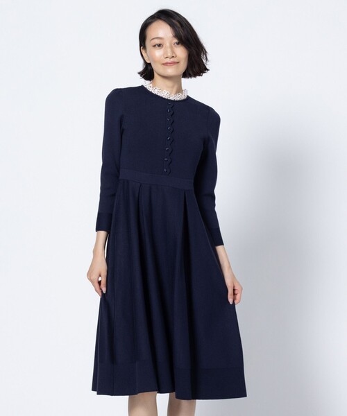 TOCCA（トッカ） ワンピース NOBLE LACE KNIT DRESS ニットドレス