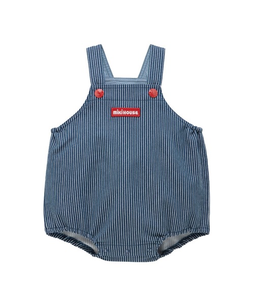 ※値下げ中【ミキハウス新品】デニム ロンパース 半袖Ｔシャツ セット 80cm MIKI HOUSE（ミキハウス） ベビー服 ロンパース 「WEB限定」ストレッチ
