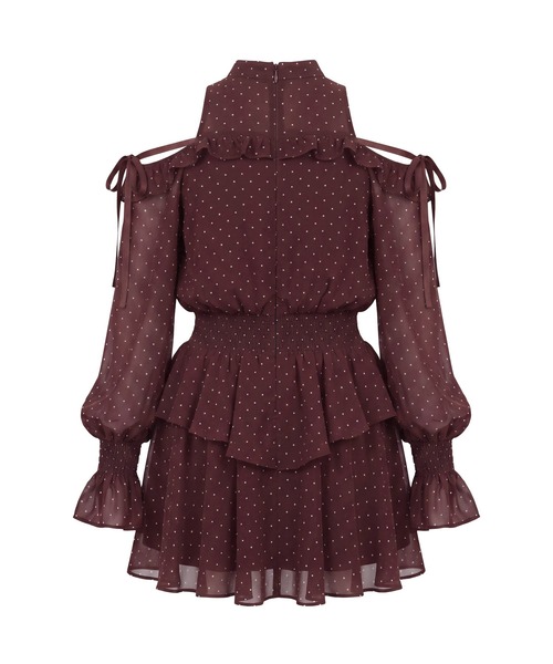 Rose Muse（ロゼミューズ） ワンピース Dot chiffon ribbon mini o/p
