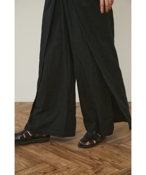 HeRIN.CYE サロペット オーバーオール Slit ribbon pants