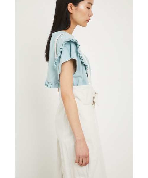HeRIN.CYE サロペット オーバーオール Slit ribbon pants