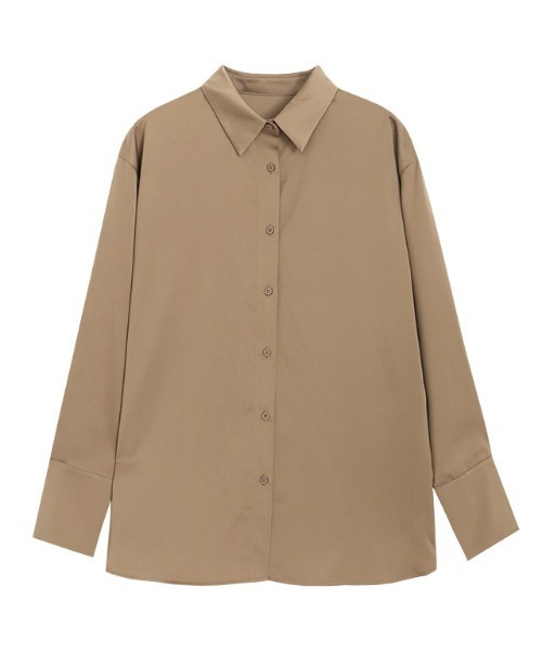 RASW（ラス） ブラウス シャツ サテンベーシックシャツ レディース