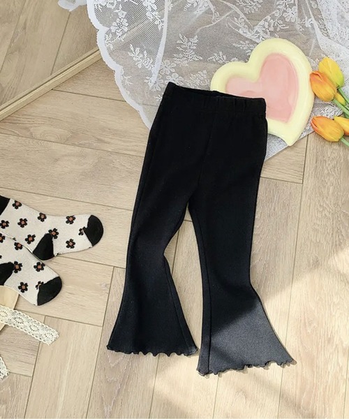 【9/12まで限定値下げ】フリルリブフレアパンツ フリルリブフレアパンツ（スウェットパンツ）｜merry jenny