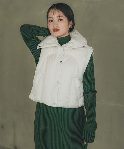 とも様　United TOKYO ベンドレカットダウンベスト WOMEN ベンドレカットダウンベスト(FREE BLACK): : ウィメンズ｜UNITED