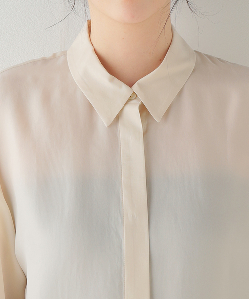 Plage - プラージュ　Washable Fibril Flared シャツ　新品 plage シャツ ブラウス 「WEB・六本木店限定」Washable Fibril