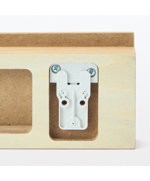 無印　長押　88センチ　オーク　2点セット 無印良品（MUJI） インテリア 壁に付けられる家具長押マグネット付き