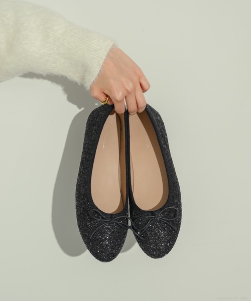 NEUNA（ヌナ） バレエシューズ パンプス ラメバレエシューズ