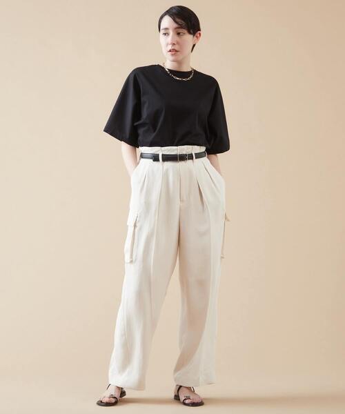 プラダレディースカーゴパンツ ZARA - ZARA サテン カーゴパンツ Mサイズ ブラックの通販 by
