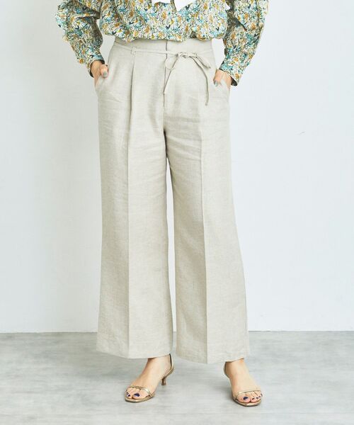 le.coeur blanc（ルクールブラン） パンツ Perle Peche ラメウエスト