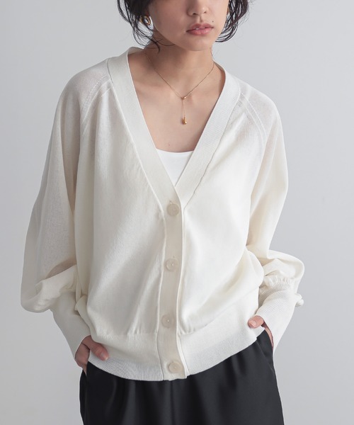 for/c（フォーシー） カーディガン 「新色追加」Vネックシアー